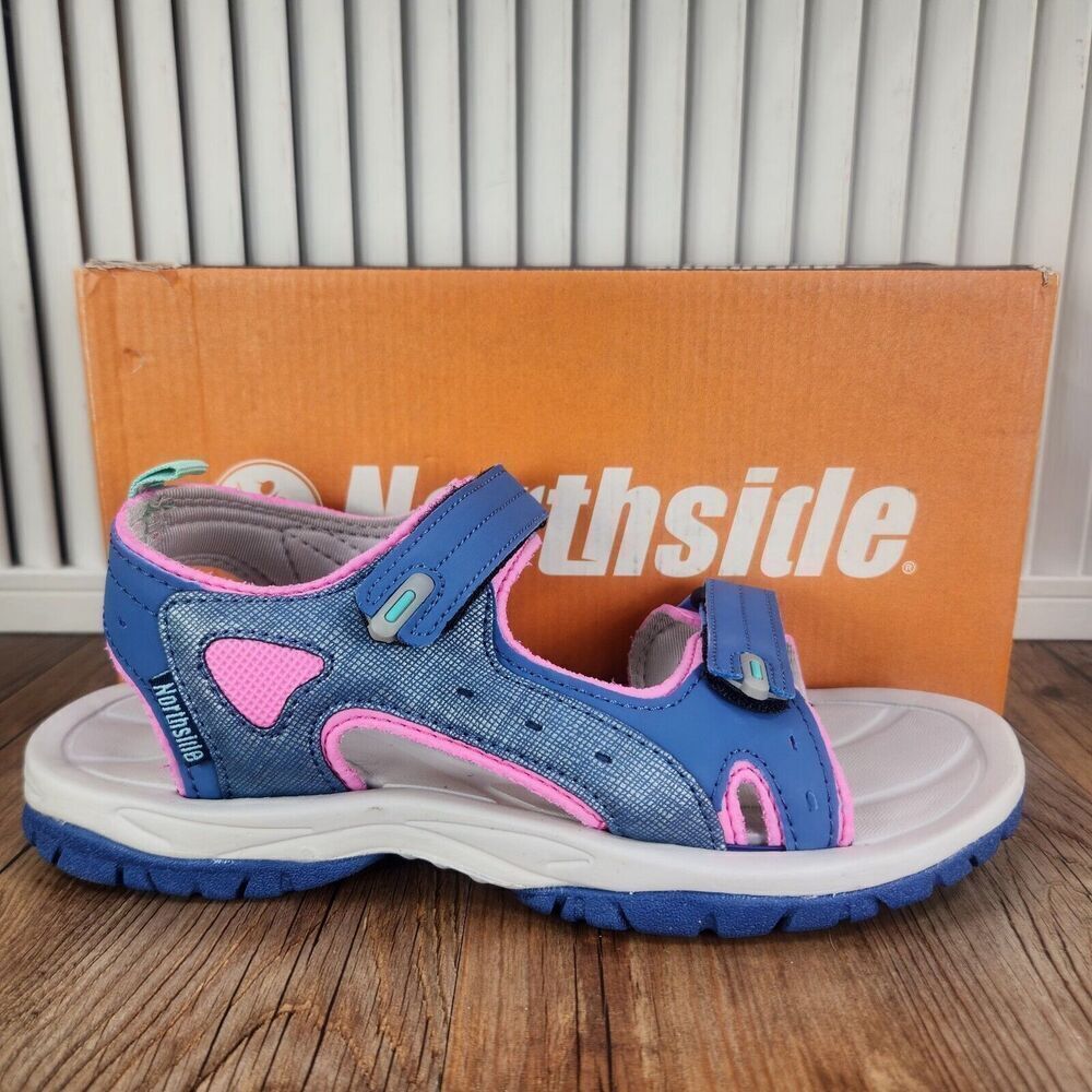 Northside Riverside II Sport Sandals Kid's 7 Navy Blue Fuchsia Pink Hiking Beach